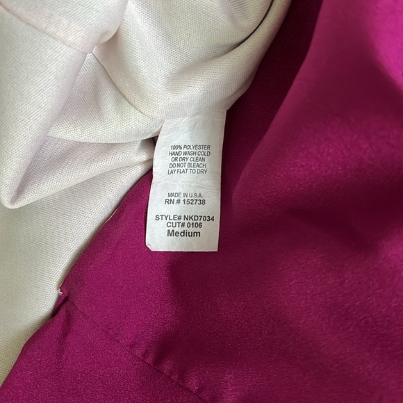 One Shoulder Fuchsia Maxi Dress - Picture 5 of 5